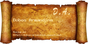 Dobos Armandina névjegykártya